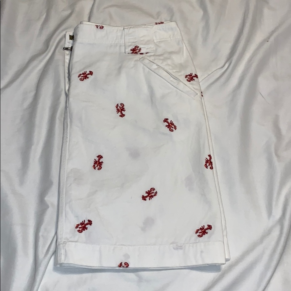 EUC J. Crew White LobsterJean Skirt